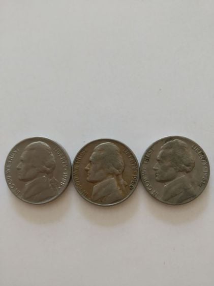 เหรียญเก่าต่างประเทศสหรัฐอเมริกา(เหรียญโทมัสเจฟเฟอร์สันประธานาธิบดีแห่งอเมริกาคนที่สาม(1988)(1960)(1981))เหรียญเก่าที่ระลึกสะสมหรือโชว์ รูปที่ 8