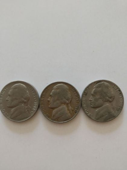 เหรียญเก่าต่างประเทศสหรัฐอเมริกา(เหรียญโทมัสเจฟเฟอร์สันประธานาธิบดีแห่งอเมริกาคนที่สาม(1988)(1960)(1981))เหรียญเก่าที่ระลึกสะสมหรือโชว์ รูปที่ 6