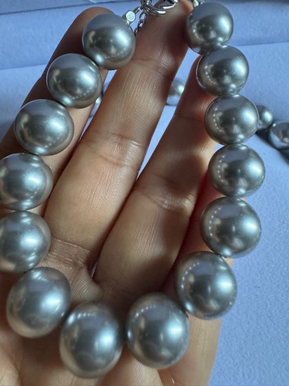 ชุดสร้อยคอ สร้อยข้อมือ มุกเซาท์ซีแท้ รูปที่ 18