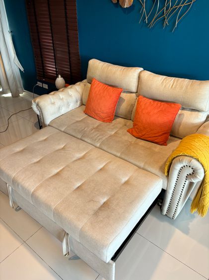 ขายโซฟาผ้า Pasaya ยี่ห้อ Furnished Design ดึงขาออกได้เป็นกึ่งเบด ปี 2021  รูปที่ 4