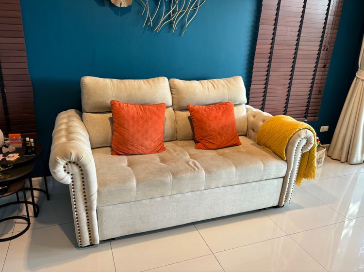 ขายโซฟาผ้า Pasaya ยี่ห้อ Furnished Design ดึงขาออกได้เป็นกึ่งเบด ปี 2021  รูปที่ 2