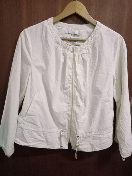 Vintage jacket(Lanificio Cangioli since 1859) : Materiale Italiano  เสื้อคลุมซิปหน้า มีกระเป๋าข้าง อก 40 ยาว 21 ความยาวแขนเสื้อ 20 นิ้ว งานเก็บสะสม สภาพดี.. รูปที่ 3