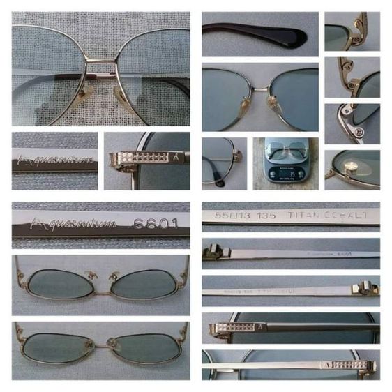 แว่นตาลักซ์ชัวรีแบรนด์ AQUASCUTUM 'อะควาสคูทัม' 
กรอบไทเทเนียม–โคบอลต์ สีทอง เลนส์กระจกคริสตัลกันแดด N.S. KOGAKU by NIKON...Authentic Vintage AQUASCUTUM Handmade in Japan

 รูปที่ 5