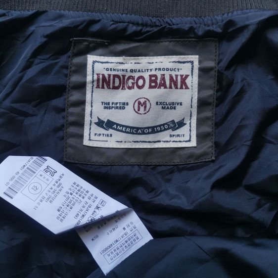 Indigo Bank Bomber Flight Jacket รอบอก 41” รูปที่ 7