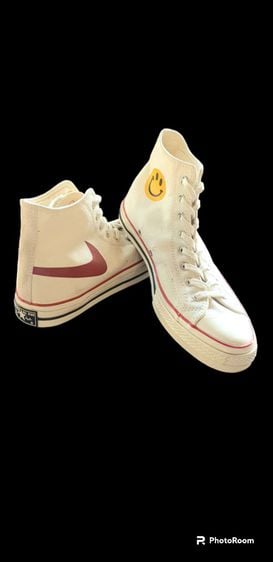 รองเท้าผ้าใบ ผ้าใบ UK 9.5 | EU 44 | US 11 ขาว Converse Chuck Taylor All Star 70 High Rice White Red 43 28cm