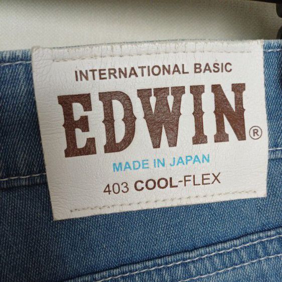 Edwin 403 Cool Flex Size 30
Made in Japan Unisex เอวสูง 
ขากระบอกเล็ก  รูปที่ 15