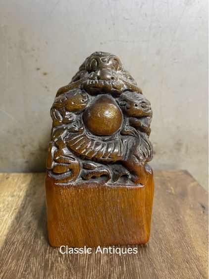 ตราประทับ แกะสลักมังกร A7