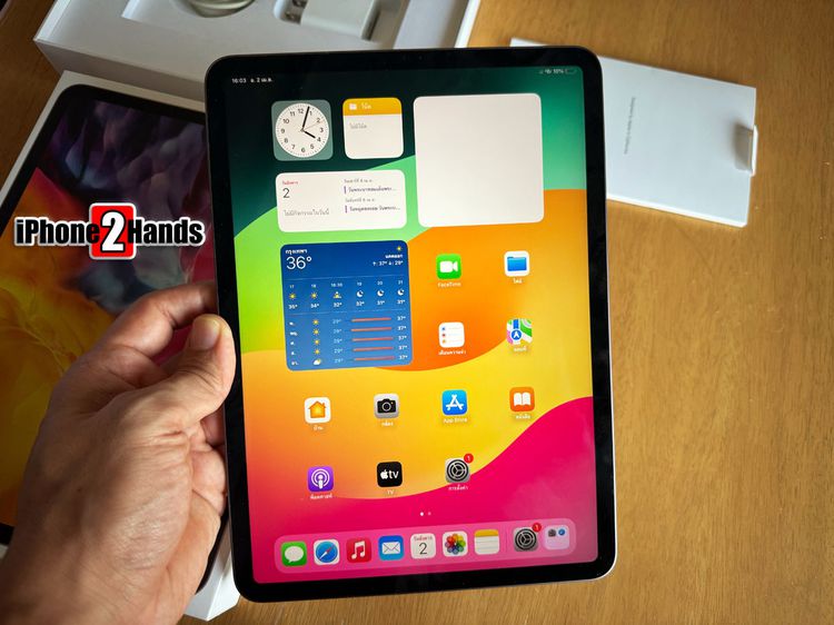 iPad Pro 11 2018 Gen2 สีดำ 128gb Wifi ศูนย์ไทย ครบกล่อง มือสอง ราคาถูก รูปที่ 2