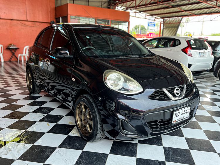 Nissan March 2015 1.2 E Sedan เบนซิน ไม่ติดแก๊ส เกียร์อัตโนมัติ ดำ รูปที่ 3