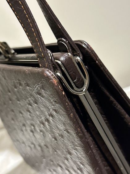 กระเป๋าหนังนกกระจอกเทศแท้ สไตล์ vintage exotic leather handbag รูปที่ 11