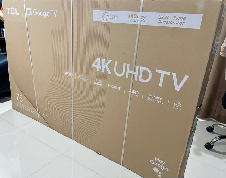 TCL 4K UHD 75 นิ้ว มือ1 120Hz Google TV Dolby Vision-Atmos ประกันศูนย์ 3 ปี สั่งงานด้วยเสียง รูปที่ 5