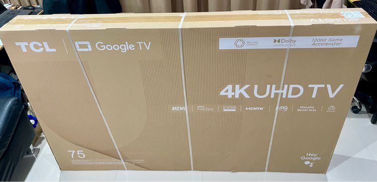 TCL 4K UHD 75 นิ้ว มือ1 120Hz Google TV Dolby Vision-Atmos ประกันศูนย์ 3 ปี สั่งงานด้วยเสียง รูปที่ 8