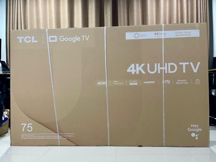 TCL 4K UHD 75 นิ้ว มือ1 120Hz Google TV Dolby Vision-Atmos ประกันศูนย์ 3 ปี สั่งงานด้วยเสียง รูปที่ 2