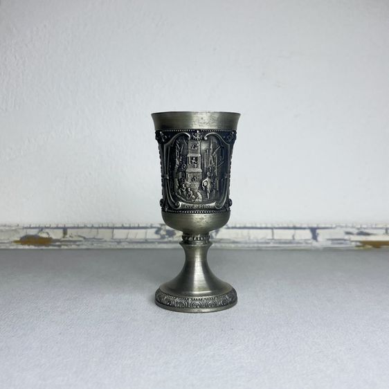 Pewter Cup Vintage Collectible Honors Self taught Painter Carl Spitzweg Germany รูปที่ 3