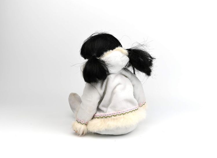Eskimo Doll Indian Arts And Crafts 16”  Suede,Fur รูปที่ 4
