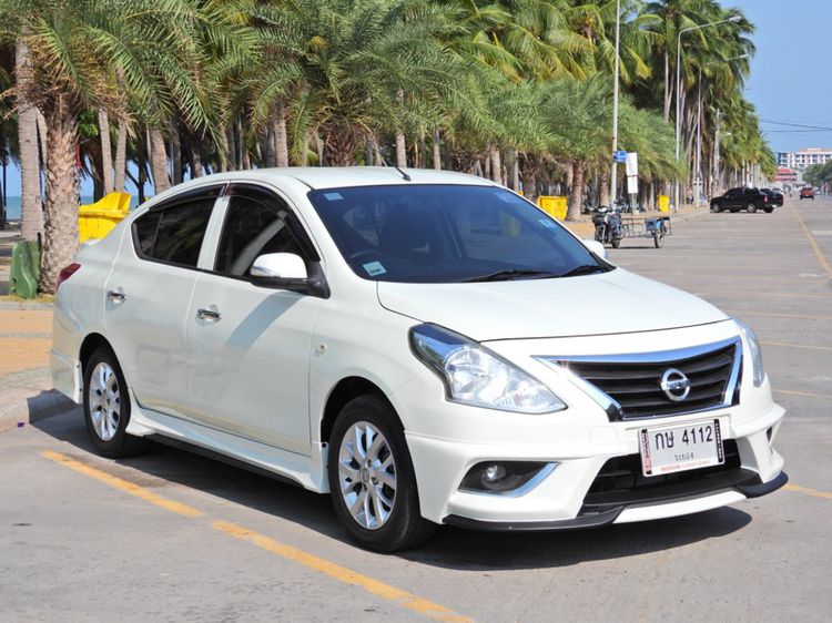 Nissan Almera 2015 1.2 E Sedan เบนซิน ไม่ติดแก๊ส เกียร์อัตโนมัติ ขาว รูปที่ 3