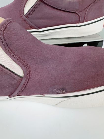 รองเท้า Vans Sz.13us47eu31cm ทรงSlip-on สีม่วง ข้างซ้ายมีเย็บเล็กๆ1จุด นอกนั้นสภาพสวย ใส่เที่ยวลำลองดี  รูปที่ 11