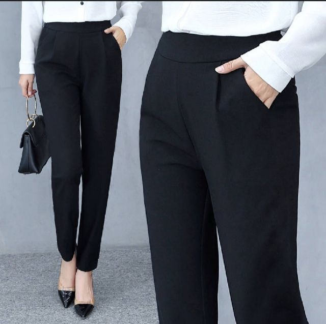 กางเกงฮาเร็มยืดกางเกงขายาวกางเกงลำลองผู้หญิง L-3xl รูปที่ 4