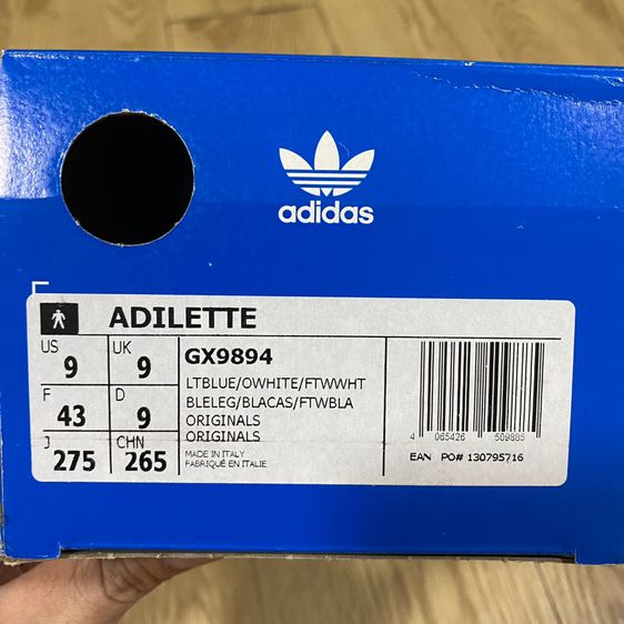 รองเท้าแตะ Adidas adilette 9 US ของใหม่ รูปที่ 6