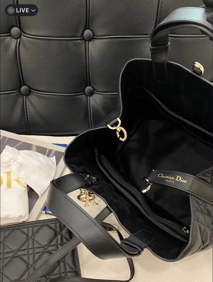 DIOR TOUJOURS TOTE BLACK  รูปที่ 7