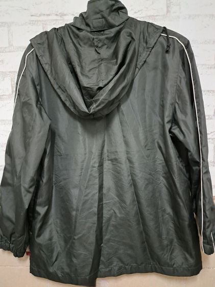 เสื้อแจ็คเก็ตกันลมผ้าร่มมีฮู้ด สีดำ รอบอก 42‘‘ (ของใหม่) รูปที่ 2