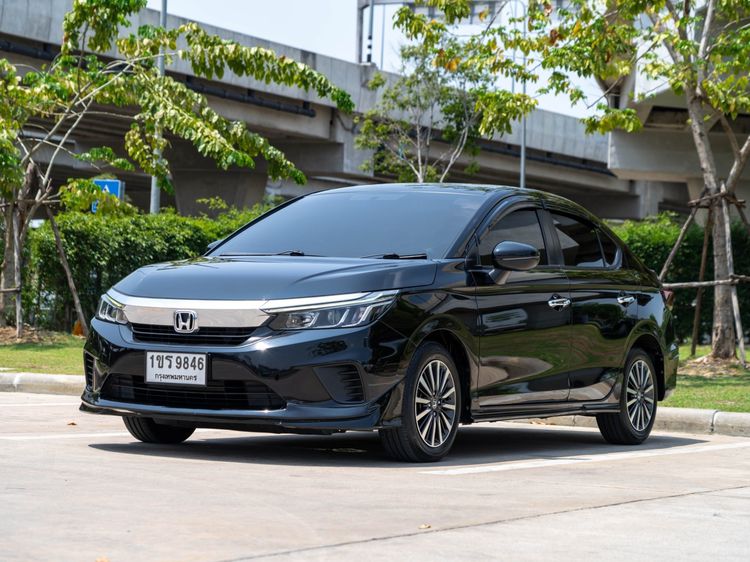 Honda City 2021 1.0 SV Sedan เบนซิน ไม่ติดแก๊ส เกียร์อัตโนมัติ ดำ รูปที่ 3