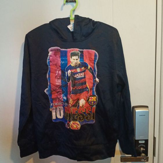 เสื้อเสื้อ ฮูด รูป Lionel Messi FC Barcelona Hoodie Official  รูปที่ 3