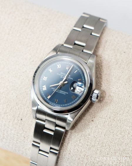Rolex Date 79160 Blue Roman Dial Oyster Steel 1999 25mm. รูปที่ 10