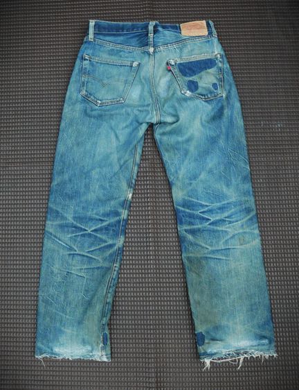 Q877.Vtg.1955 Levi's 501XX  vintage clothing jeans denim MADE IN USA 🇺🇸 BUTTON 555 BIG E  รูปที่ 2