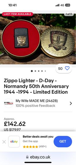 ไฟเเช็ค Zippo Lighter - D-Day - Normandy 50th Anniversary 1944 -1994 - Limited Edition รูปที่ 13