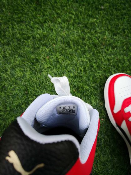 รองเท้า PUMA BASICS สีขาว-แดง สภาพใหม่ยกกล่อง 8us 26cm รูปที่ 7