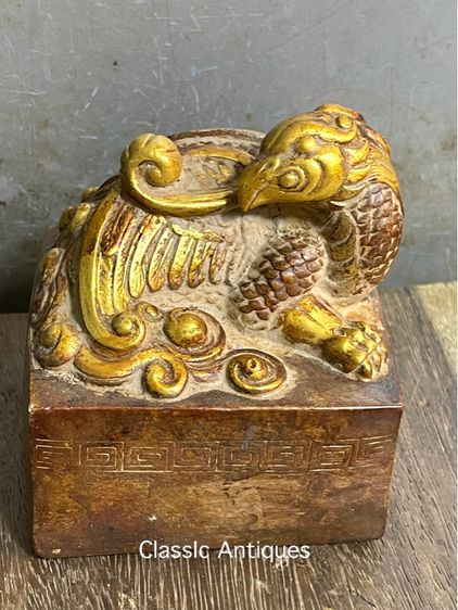 ตราประทับ หินแกะสลัก นกฟีนิกซ์A15 รูปที่ 11