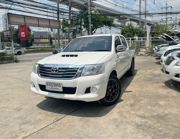 Toyota Hilux Vigo Champ 2015 Double Cab 2.5 J Pickup ดีเซล ไม่ติดแก๊ส เกียร์ธรรมดา ขาว