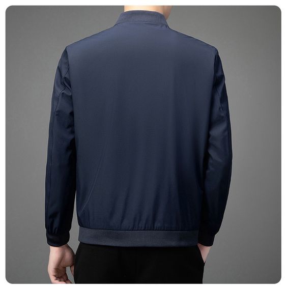 เสื้อแจ็คเก็ตลำลอง2ชั้นสีกรมท่า รูปที่ 6