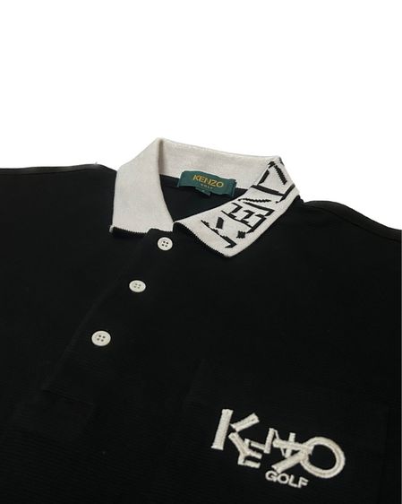Kenzo Golf Black Polo Shirt. รูปที่ 6