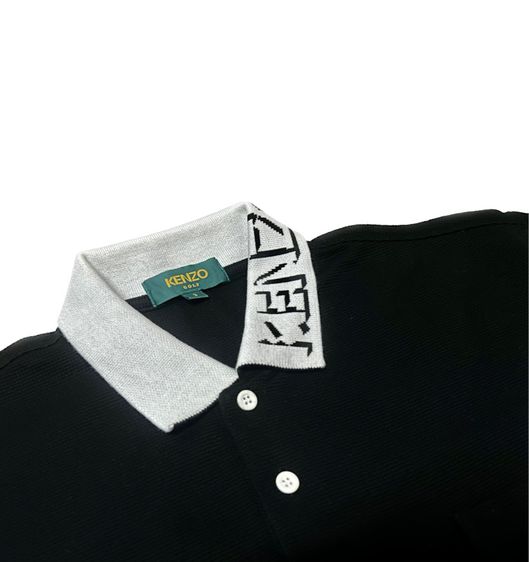 Kenzo Golf Black Polo Shirt. รูปที่ 7