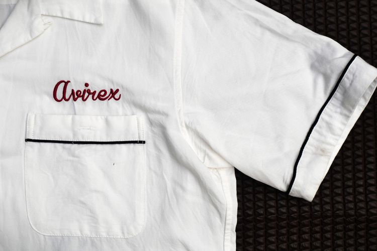 Avirex embroidery commemorative shirt vintage รูปที่ 4