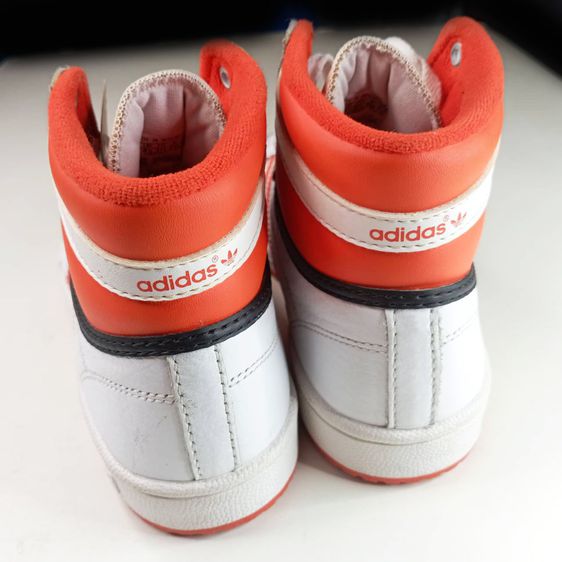 รองเท้าผ้าใบหนัง Adidas สีขาวคาดส้ม No.37.5 สภาพใหม่ รูปที่ 6
