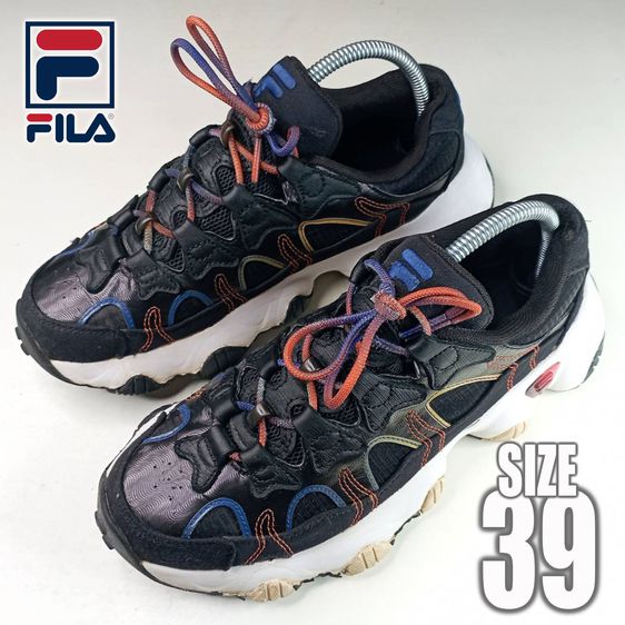 รองเท้าผ้าใบ FILA สีดำ No.39 สภาพใหม่ มือสอง รูปที่ 2
