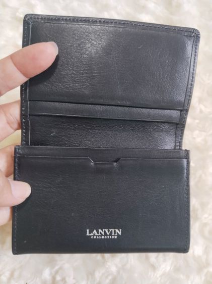 กระเป๋าใส่บัตรหนังแท้สีดำ lanvin รูปที่ 4