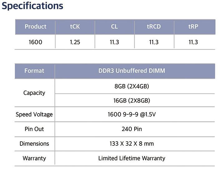 RAM DDR3-(4gbx2) 8GB-1600 รูปที่ 3