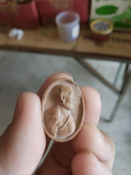 พระเนื้อผงรูปทรงไข่(พระรูปเหมือนพระหลวงพ่อแปลกหลังยันต์เฑาะว์(วัดลำน้ำ)(จังหวัดราชบุรี))พระบ้านพระเครื่องรางของมงคล รูปที่ 5