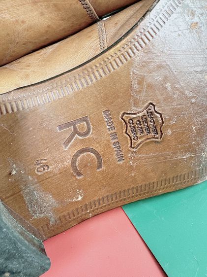 รองเท้าหนังแท้ Roland Cartier Sz.12us46eu30cm Made in Spain สีน้ำตาล พื้นหนัง สะาพสวยงาม ไม่ขาดซ่อม ใส่ทำงานออกงานดี รูปที่ 7