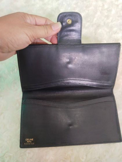 กระเป๋าสตางค์หนังแท้สีดำ ๅ Celine รูปที่ 5