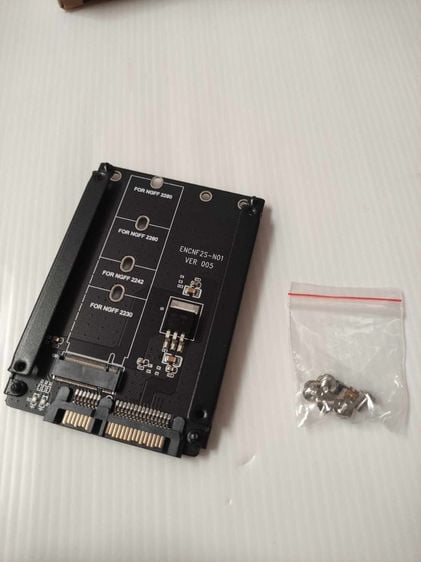 อะแดปเตอร์แปลง M.2 SATA SSD to SATA 22Pin สีดำ สภาพใหม่ รูปที่ 9