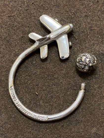 พวงกุญแจเงินแบรนดัง TIFFANY CO. Sterling Silver 925 Airplane Globe Key Ring Keychain Made In Itary ขาย 5,800 รูปที่ 3
