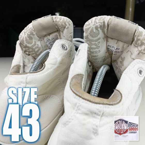 รองเท้าผ้าใบ REPLAY สีขาว No.43 มือสอง รูปที่ 12