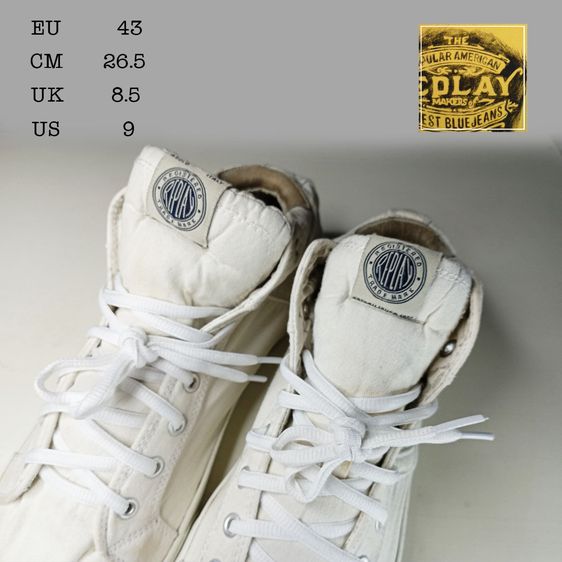 รองเท้าผ้าใบ REPLAY สีขาว No.43 มือสอง รูปที่ 3
