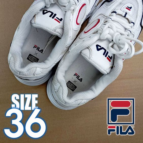 รองเท้าผ้าใบ FILA สีขาว No.36 มือสอง สภาพดี สวย รูปที่ 4