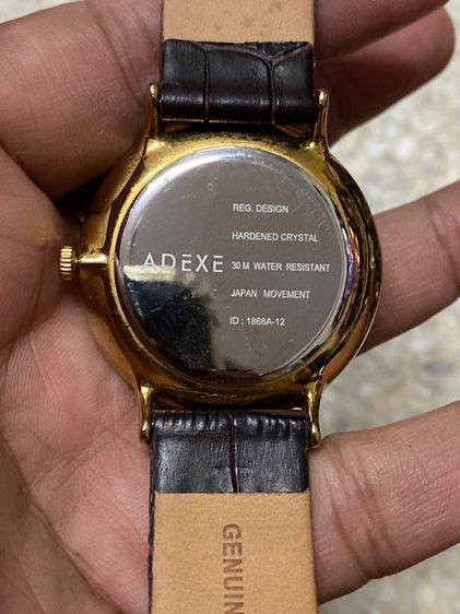 นาฬิกายี่ห้อ ADEXE  ควอทซ์ ของแท้มือสอง ทองสวย สายเดิม 850฿ รูปที่ 2